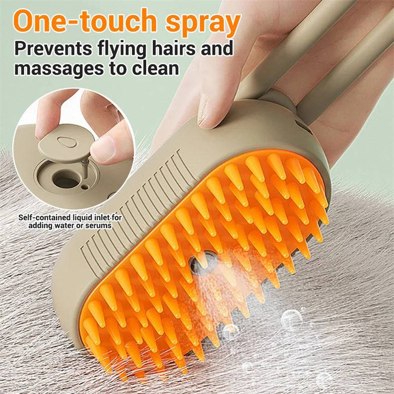 3-in-1 Electric Pet Brush: Groom, Massage, and Remove Hair - Klargent LLC