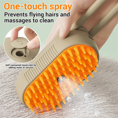 3-in-1 Electric Pet Brush: Groom, Massage, and Remove Hair