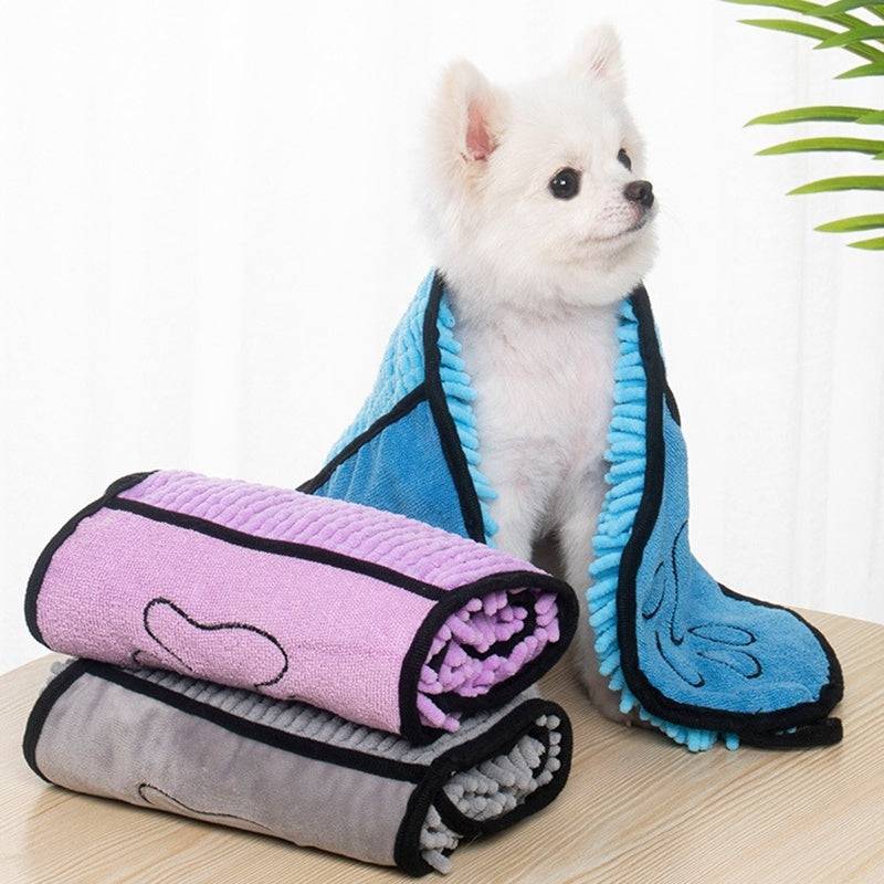 Super Absorbent Quick-Dry Microfiber Bath Towel for Pets - Klargent LLC