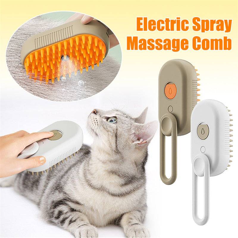 3-in-1 Electric Pet Brush: Groom, Massage, and Remove Hair - Klargent LLC