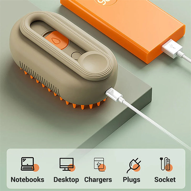 3-in-1 Electric Pet Brush: Groom, Massage, and Remove Hair