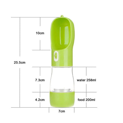 2-in-1 Travel Pet Bottle: Convenient Food and Water Storage - Klargent LLC