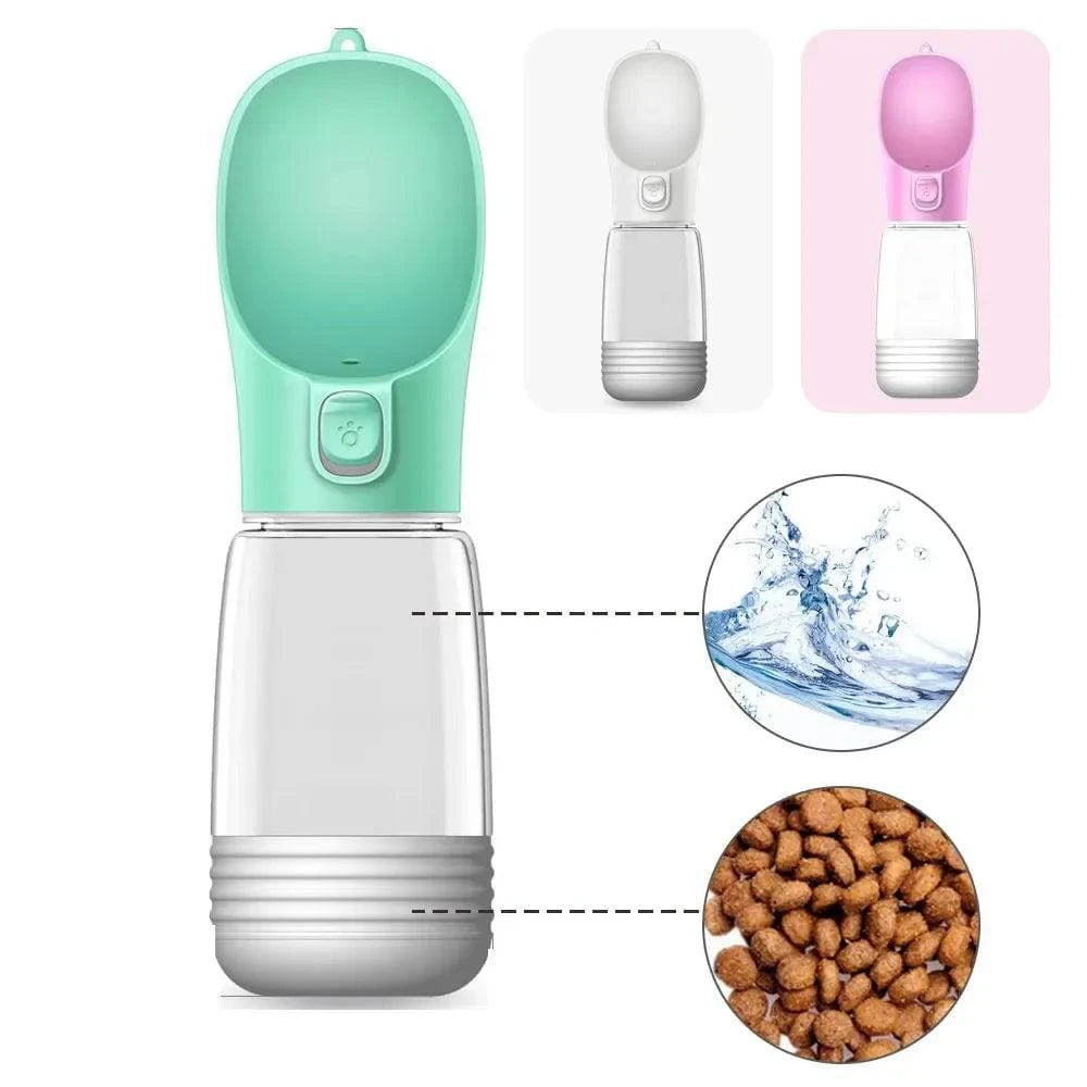 2-in-1 Travel Pet Bottle: Convenient Food and Water Storage - Klargent LLC