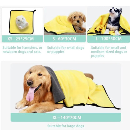 Quick-Dry Pet Towel: Soft, Absorbent, and Perfect for Bath Time - Klargent LLC
