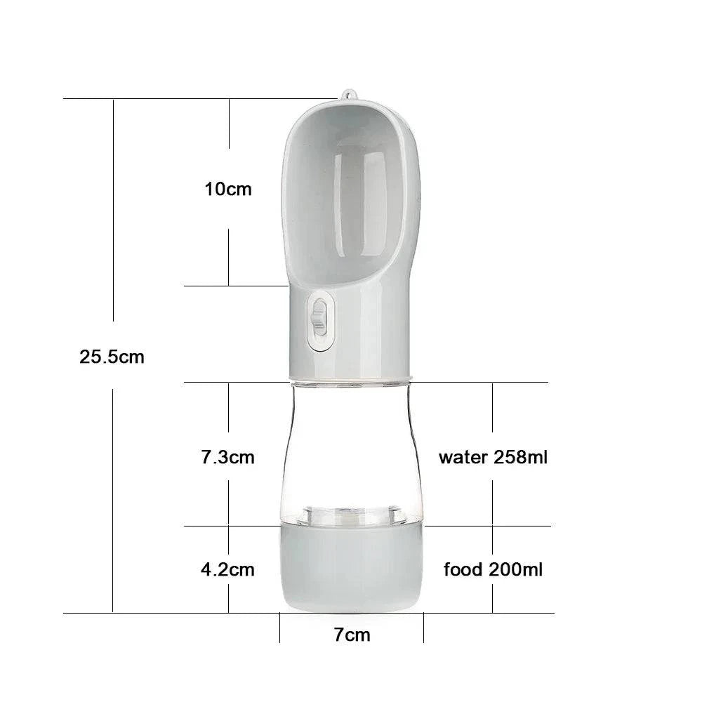 2-in-1 Travel Pet Bottle: Convenient Food and Water Storage - Klargent LLC