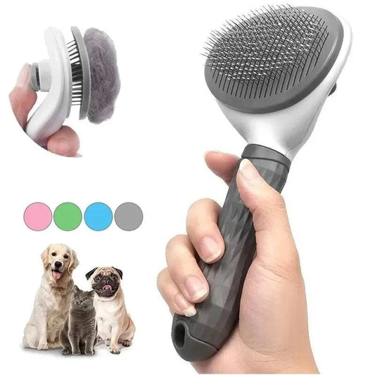 Self-Cleaning Grooming Brush: Effortless Hair Removal for Dogs & Cats - Klargent LLC