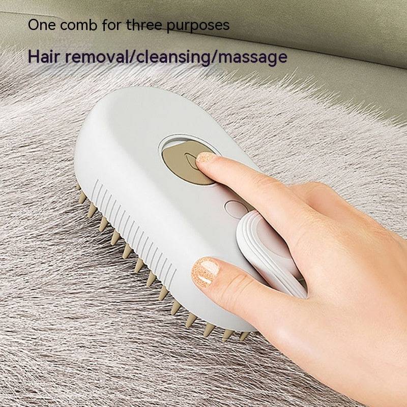 3-in-1 Electric Pet Brush: Groom, Massage, and Remove Hair - Klargent LLC