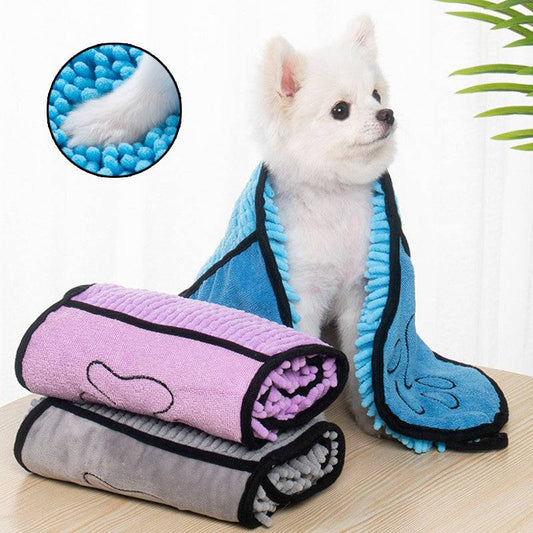 Super Absorbent Quick-Dry Microfiber Bath Towel for Pets - Klargent LLC