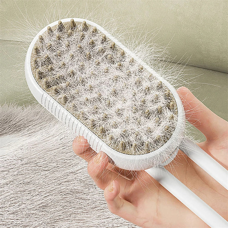 3-in-1 Electric Pet Brush: Groom, Massage, and Remove Hair